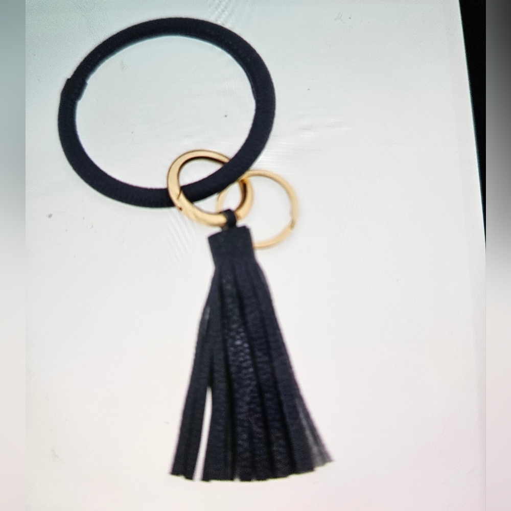 A Girl Thing Black and Gold Tassel Key Holder